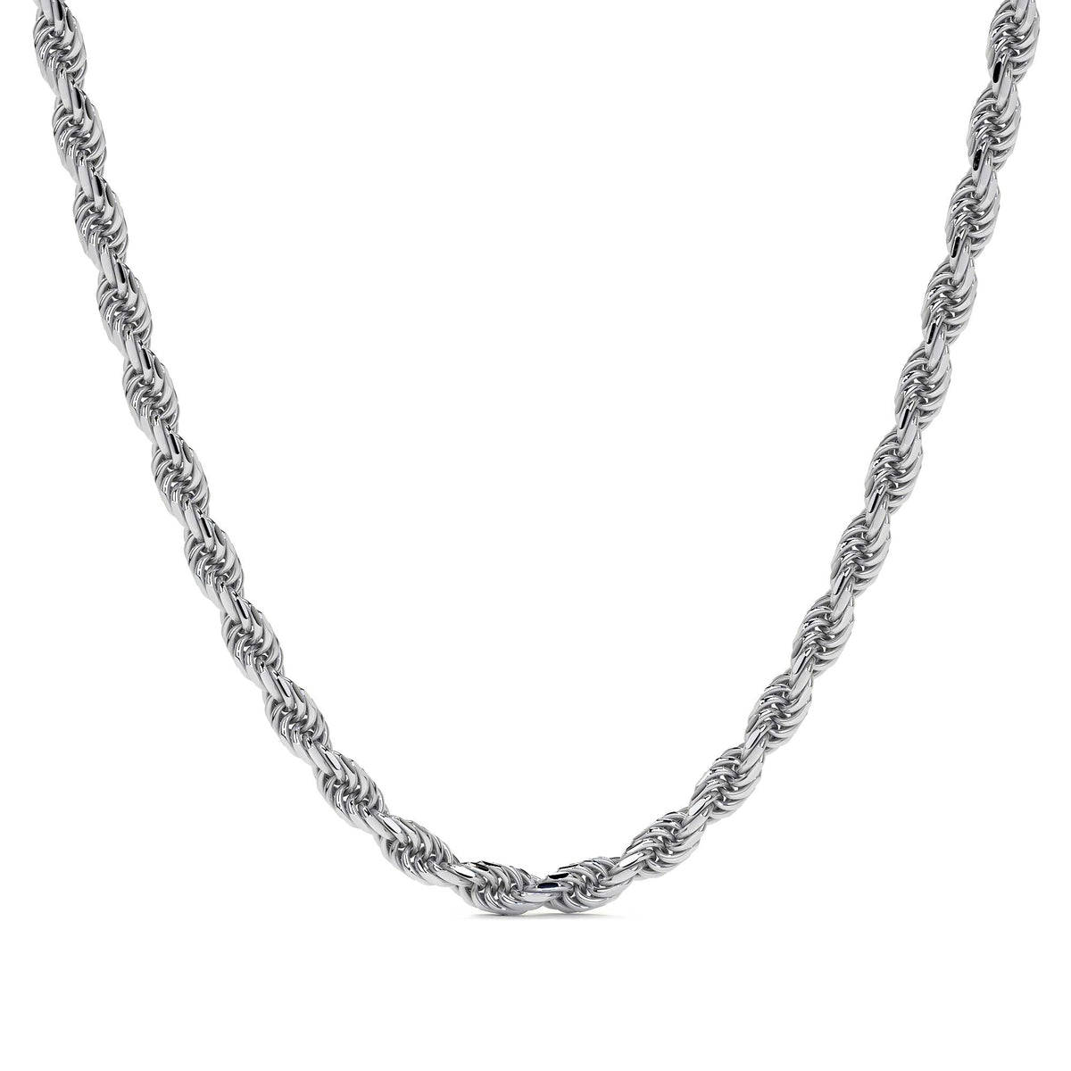 Cadena De Plata 925 Estilo Torsal De Calibre 3.3 Mm