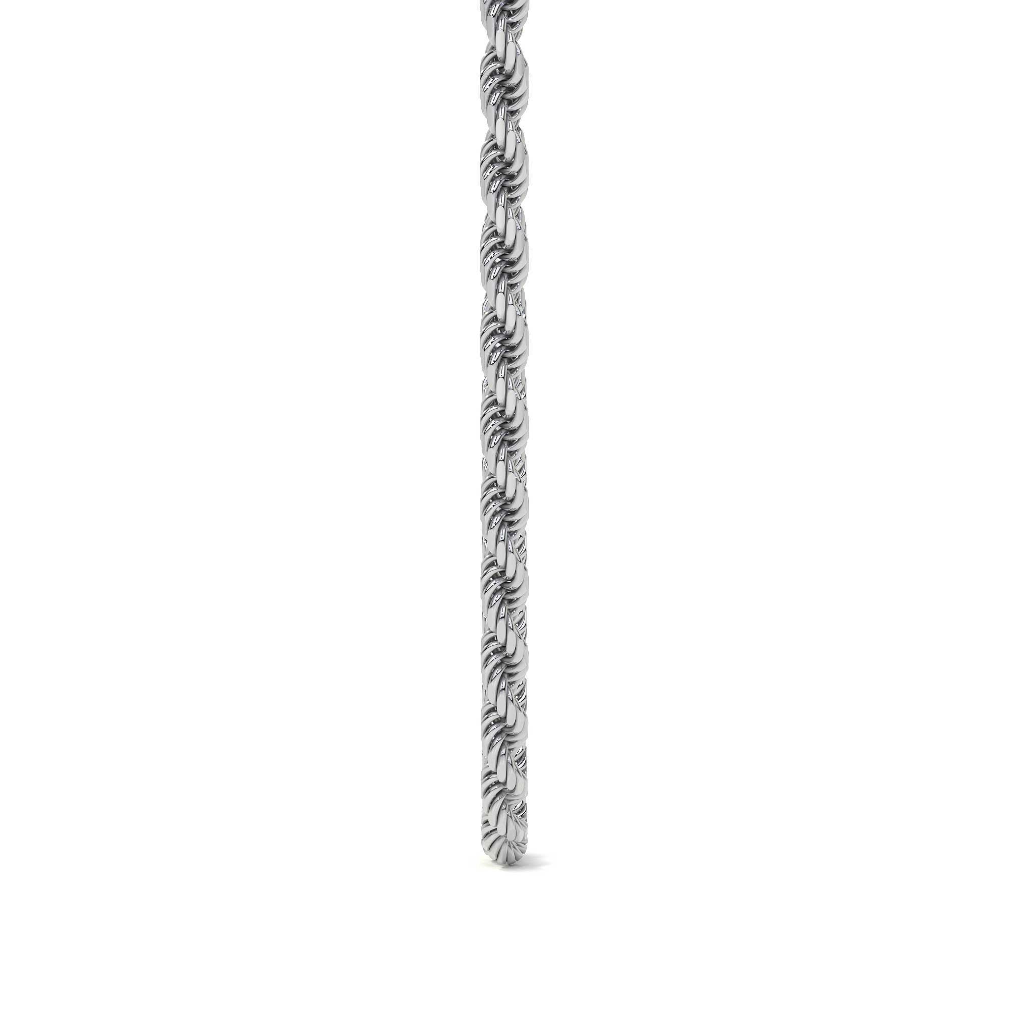 Cadena De Plata 925 Torsal De 55cm Calibre 3.2 Mm, 4 Colores