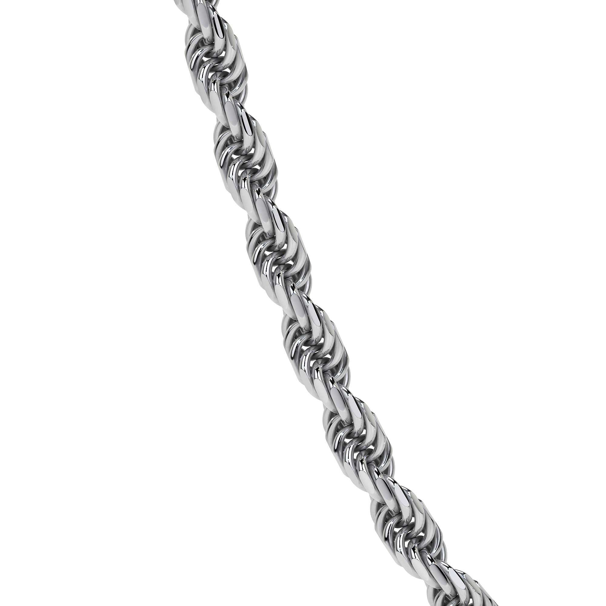 Cadena De Plata 925 Torsal De 55cm Calibre 3.2 Mm, 4 Colores