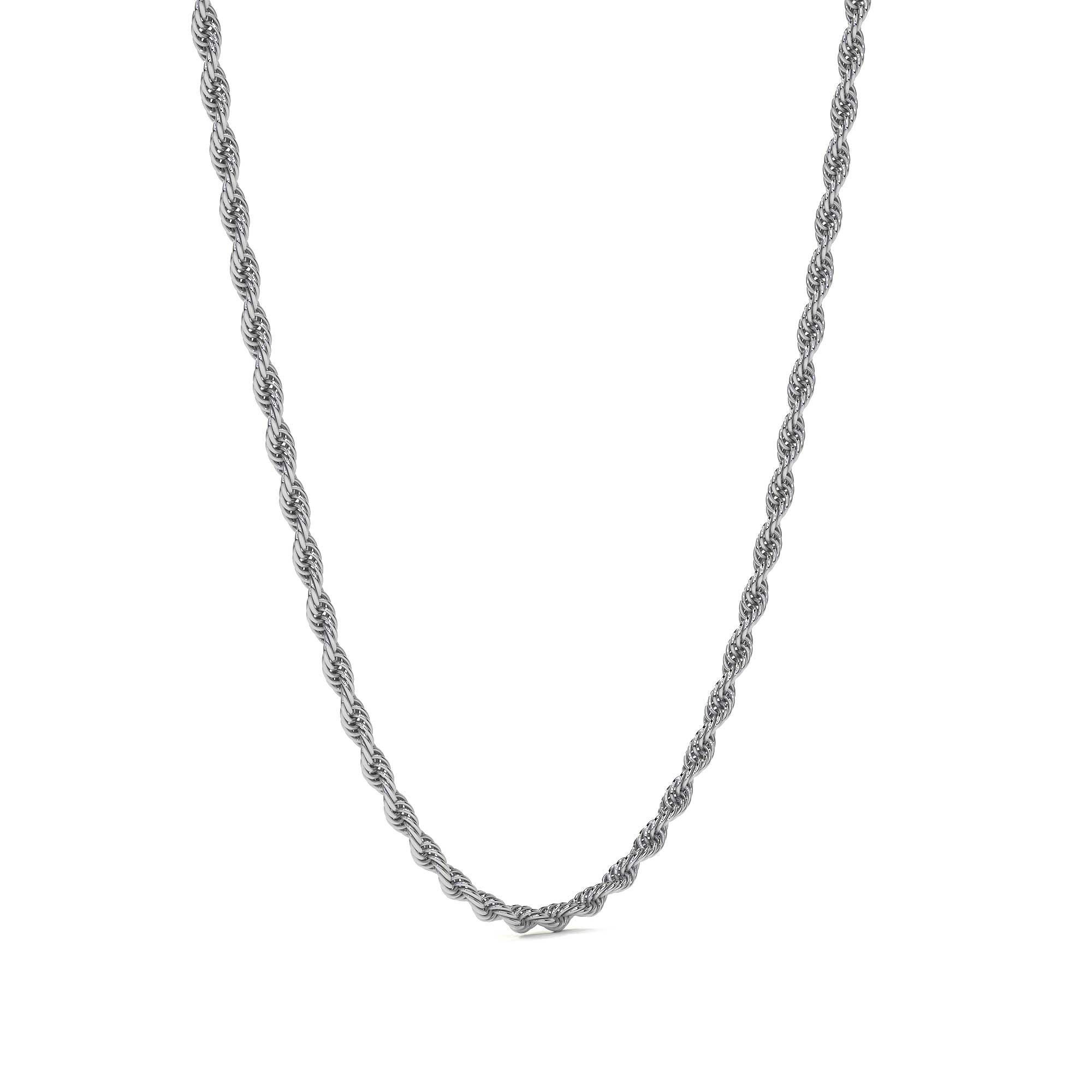 Cadena De Plata 925 Estilo Torsal Calibre 1.9 Mm, 4 Colores