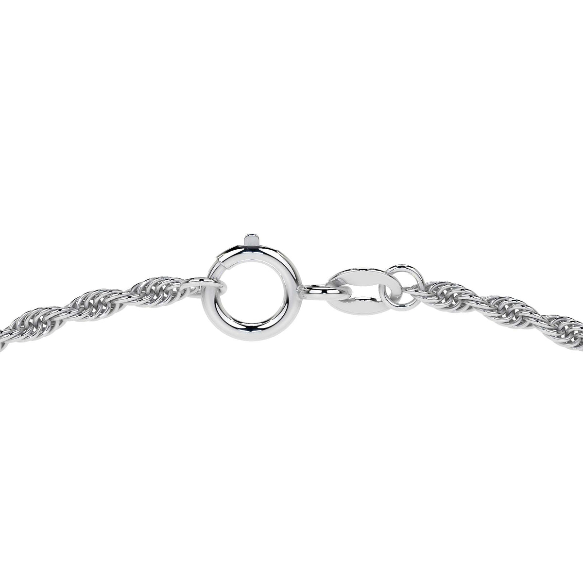 Cadena Torsal De Plata Ley 925 Diamantada De 55 Cm De 2mm