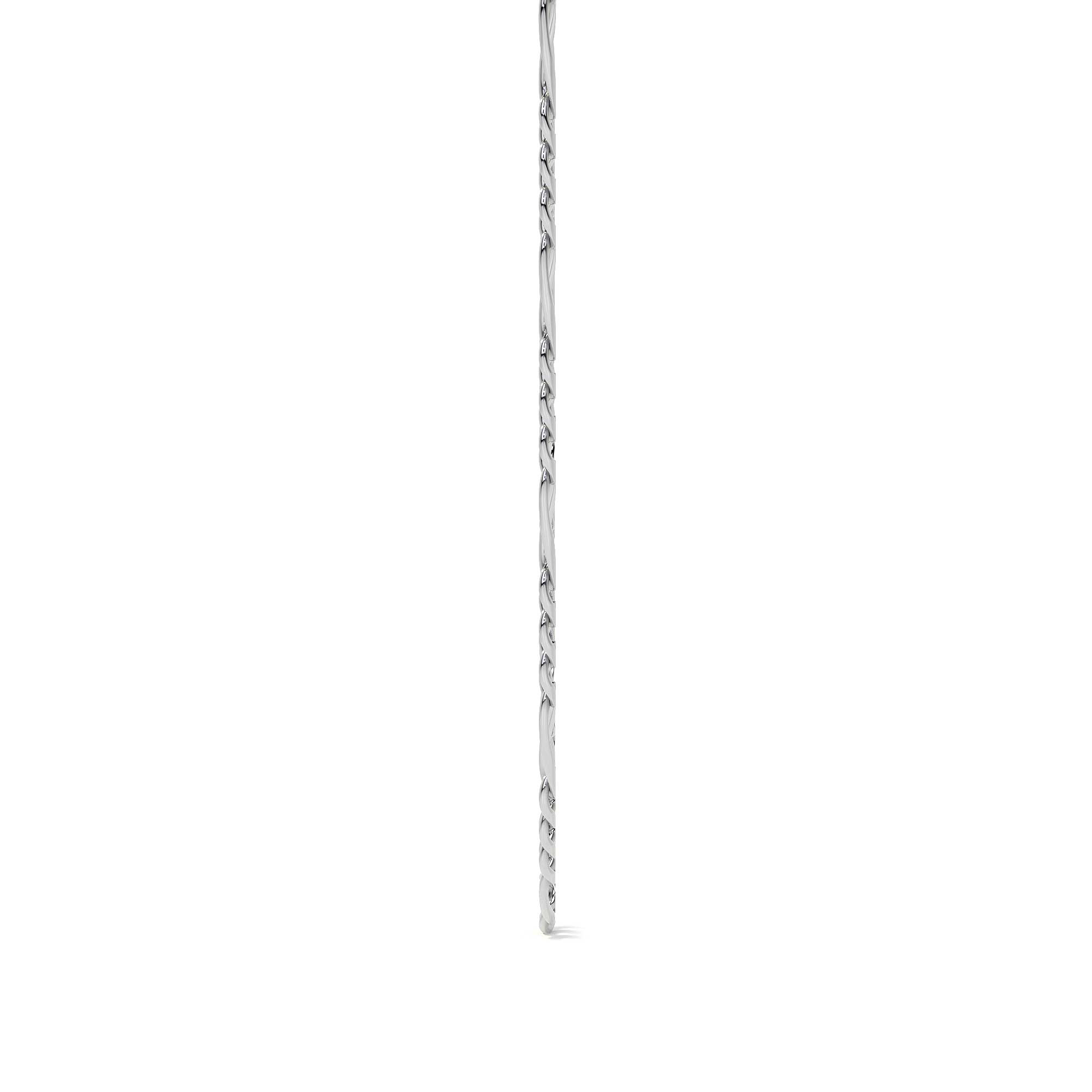 Cadena De Plata 925 Estilo 3x1 Figaro De 55 Cm Calibre 6.1mm