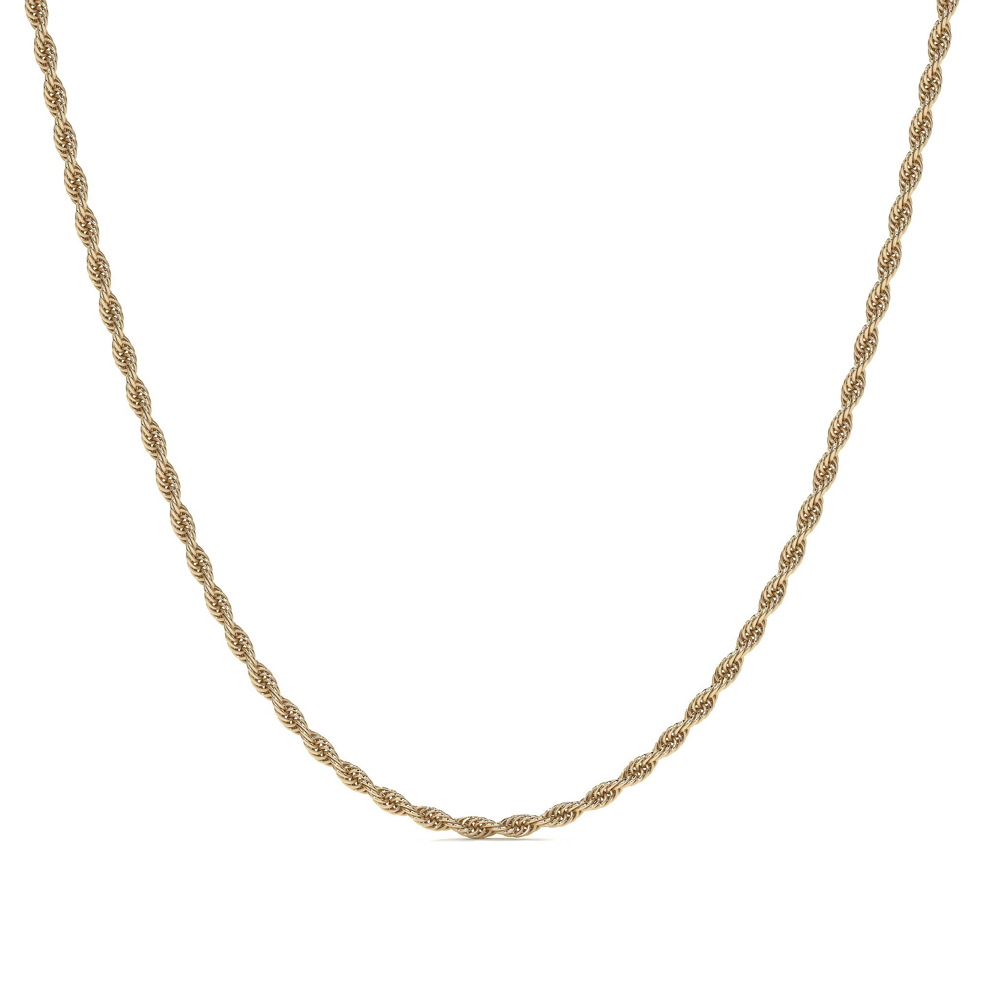 Cadena De Oro Hombre Italiano Torsal 10k Calibre 1.9mm 50 Cm