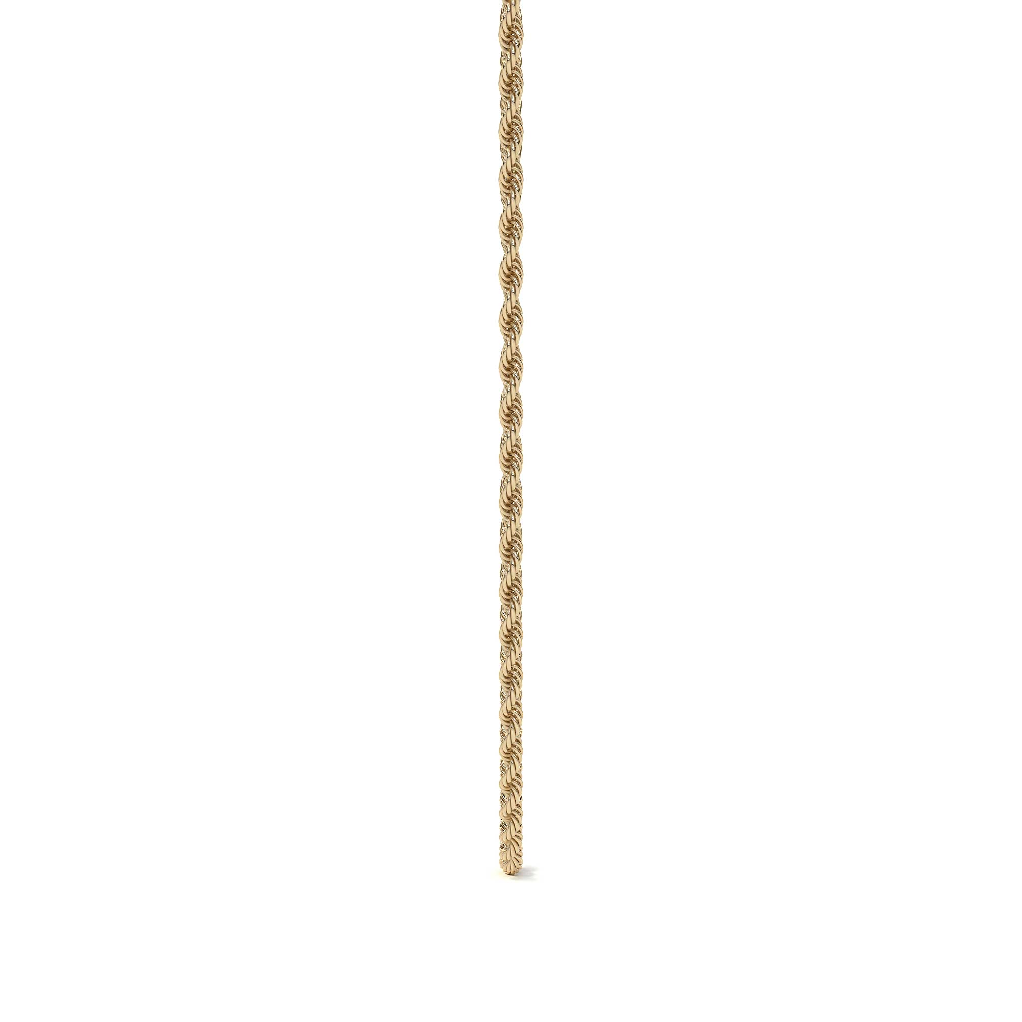 Cadena De Oro Hombre Italiano Torsal 10k Calibre 1.9mm 50 Cm