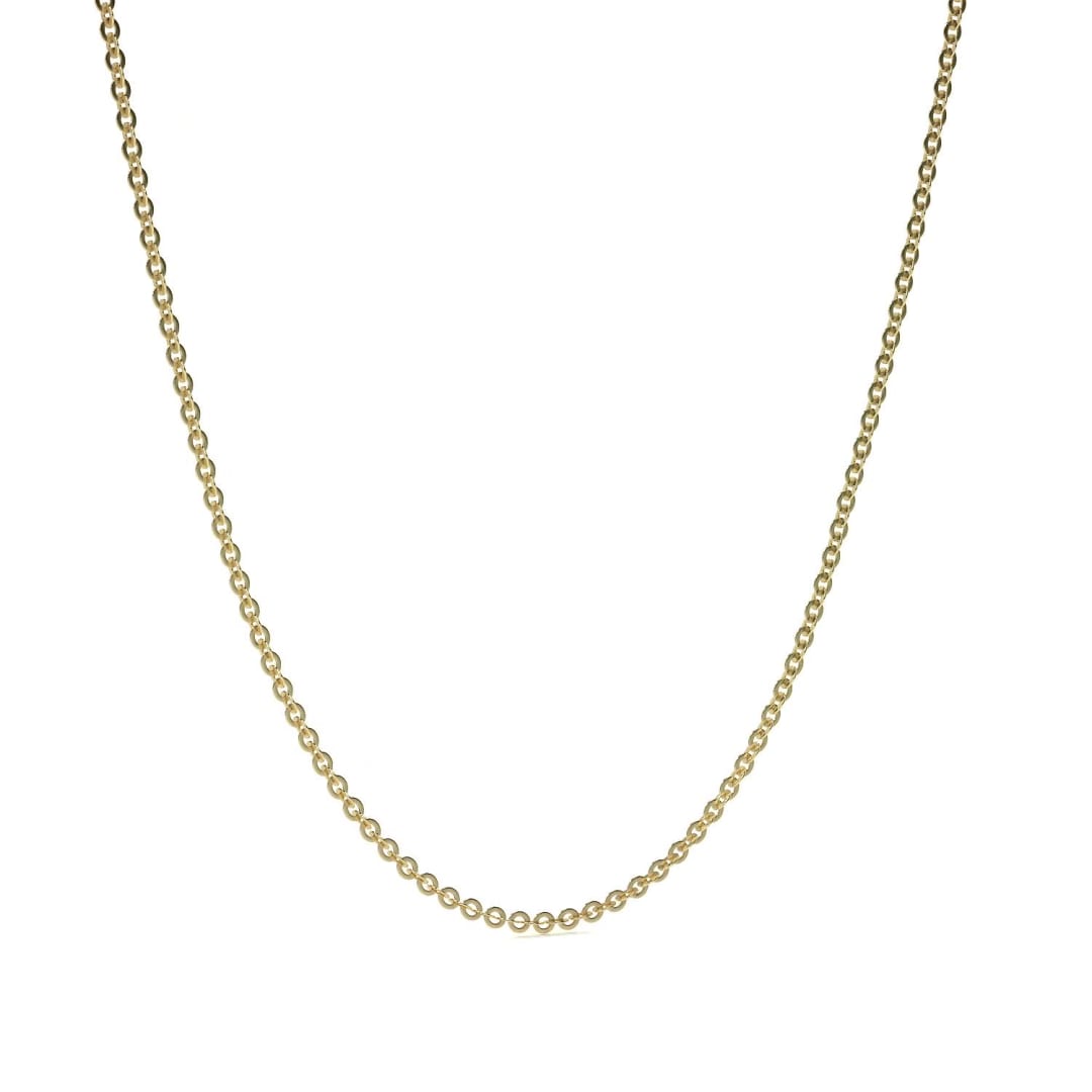 Cadena De Oro De 10k Rolo De 55 Cm Calibre 0.7mm