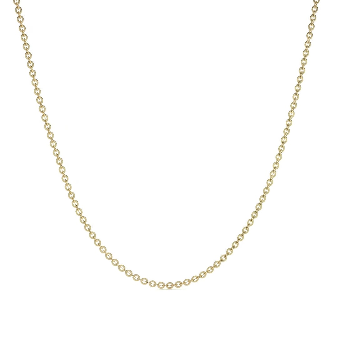 Cadena De Oro De 10k Rolo De 55 Cm Calibre 0.7mm