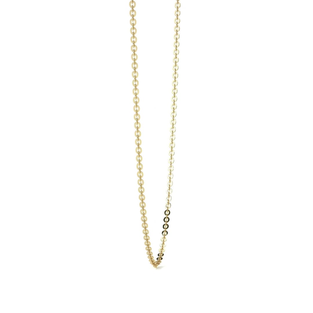 Cadena De Oro De 10k Rolo De 55 Cm Calibre 0.7mm