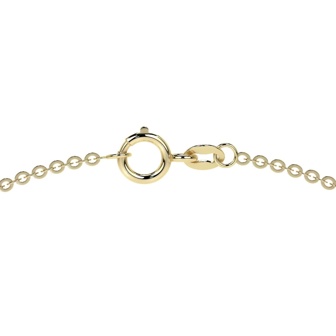 Cadena De Oro De 10k Rolo De 55 Cm Calibre 0.7mm