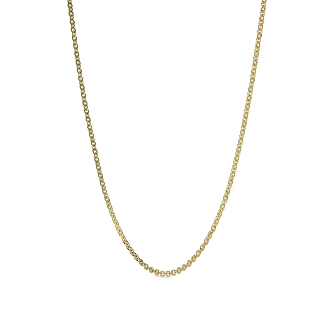 Cadena De Oro De 10k Rolo De 55 Cm Calibre 0.7mm