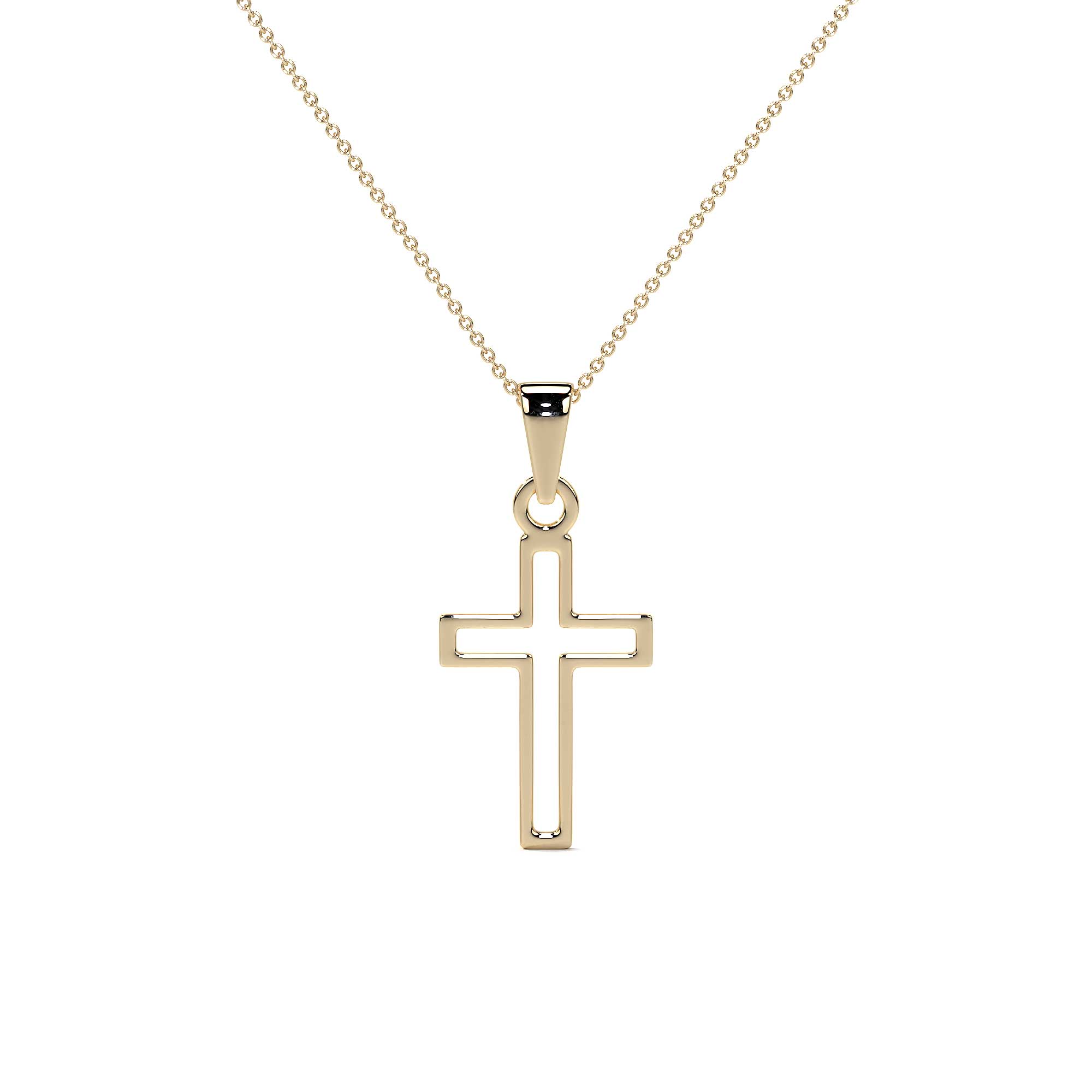 Collar Para Mujer De Oro De 10k De Cruz