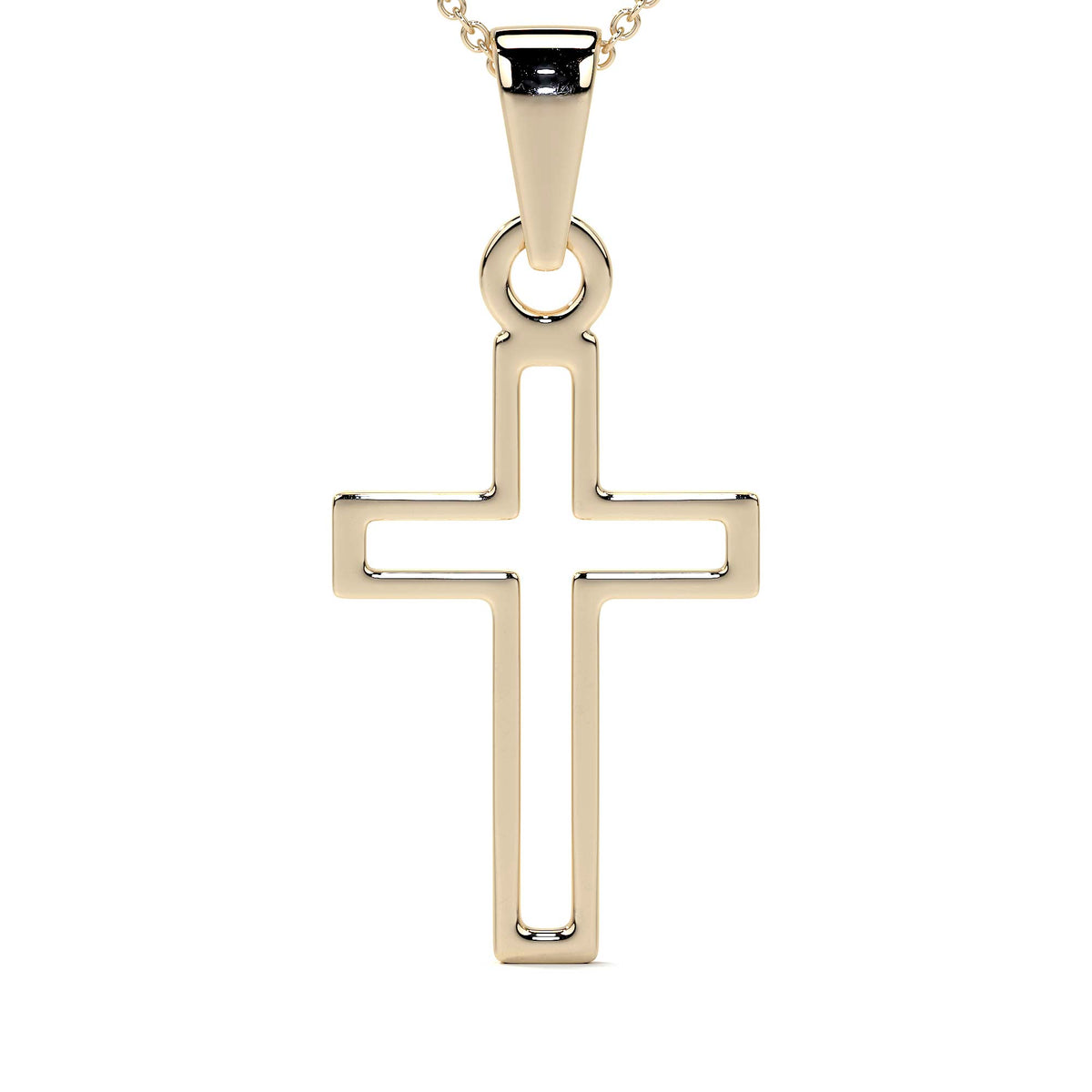 Collar Para Mujer De Oro De 10k De Cruz