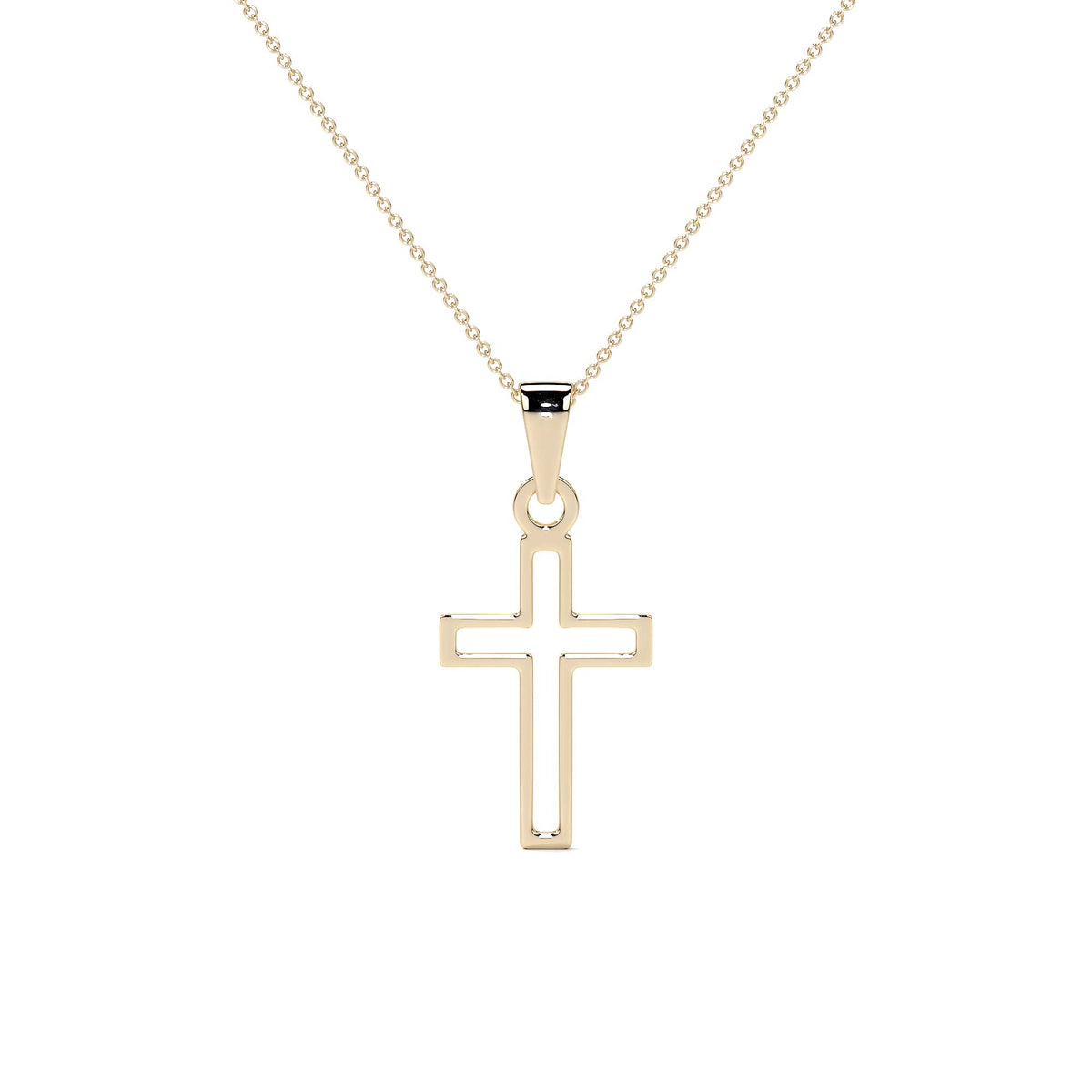 Collar Para Mujer De Oro De 10k De Cruz