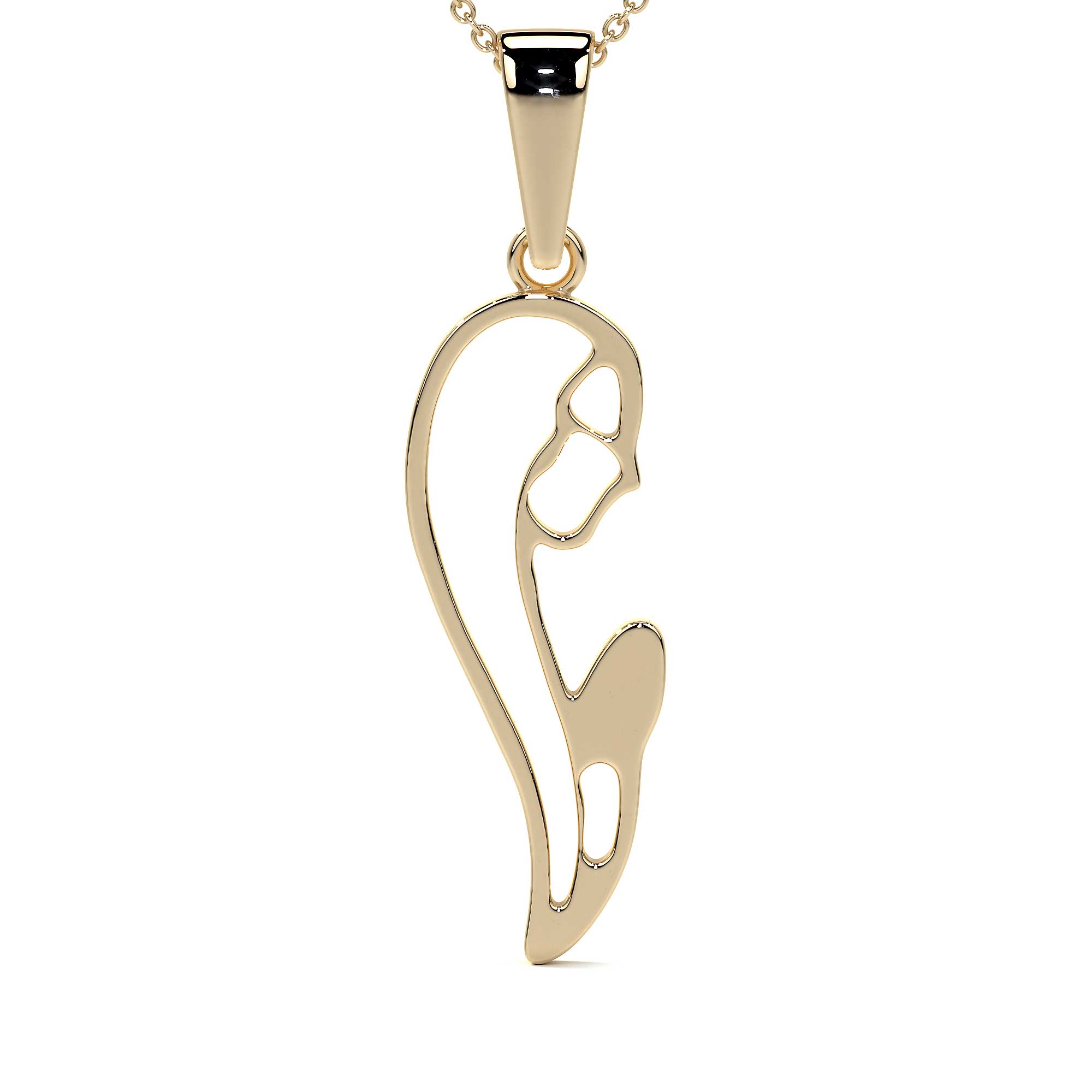 Collar Para Mujer De Oro De 10k De La Madonna Dorado