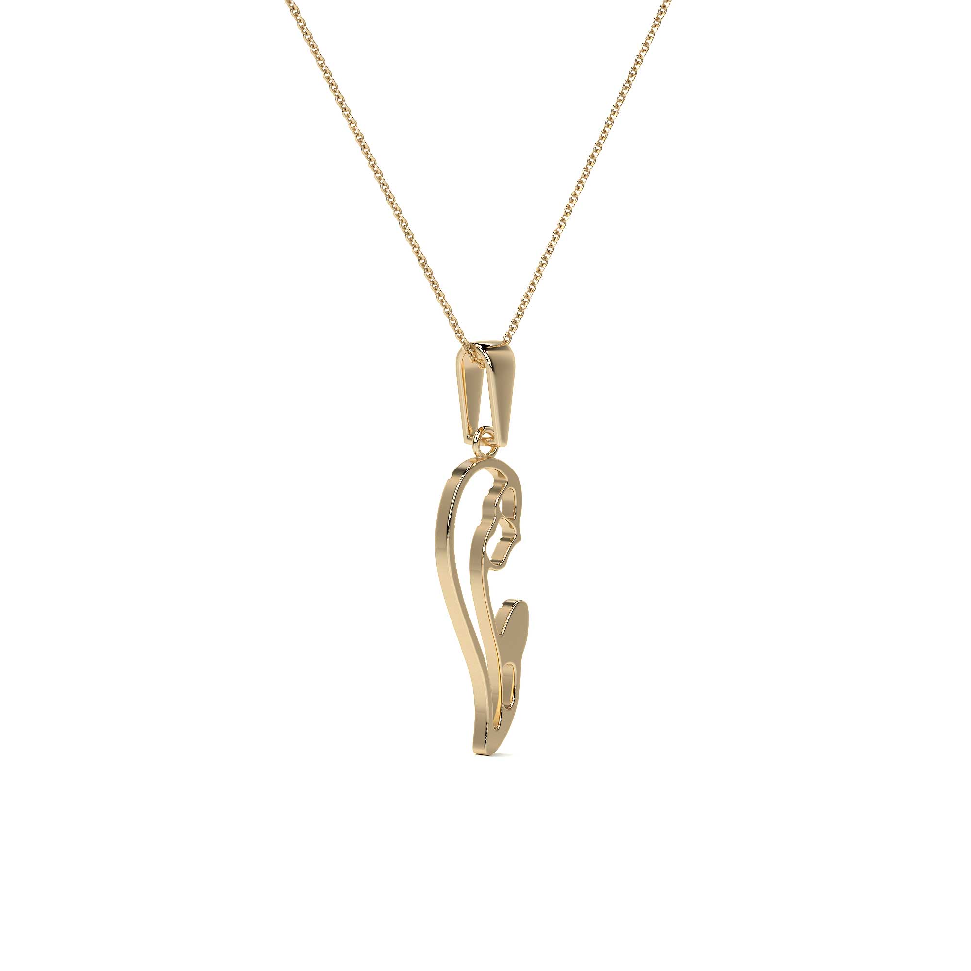 Collar Para Mujer De Oro De 10k De La Madonna Dorado