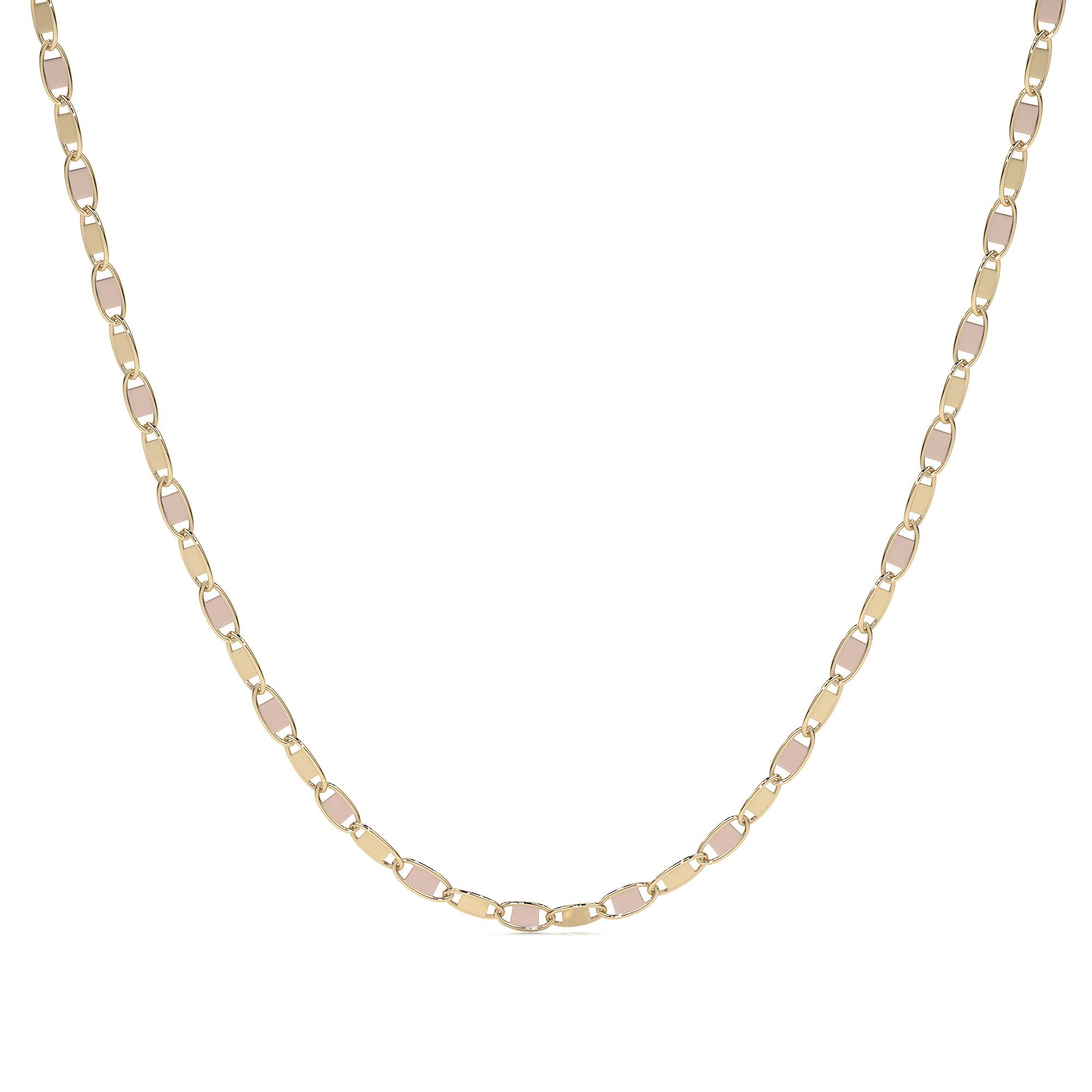 Pulsera Valentino De Oro Italiano 10k, Calibre 2mm, 18.5 Cm