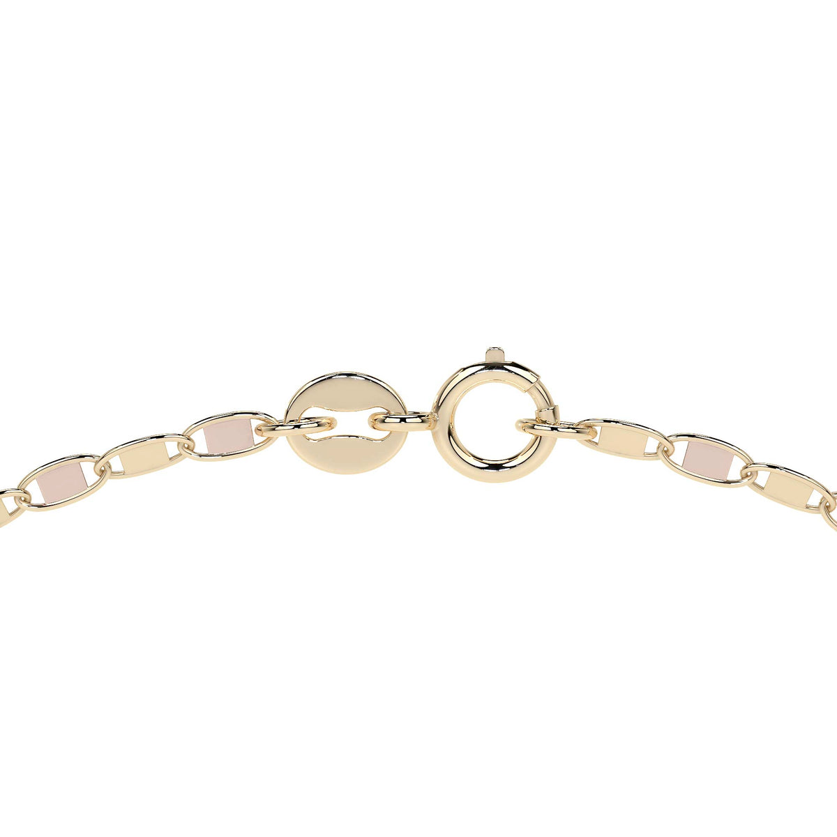 Cadena de Oro 14K Valentino 40cm | Collar de Oro Italiano con Broche de Argolla | Joyería Fina