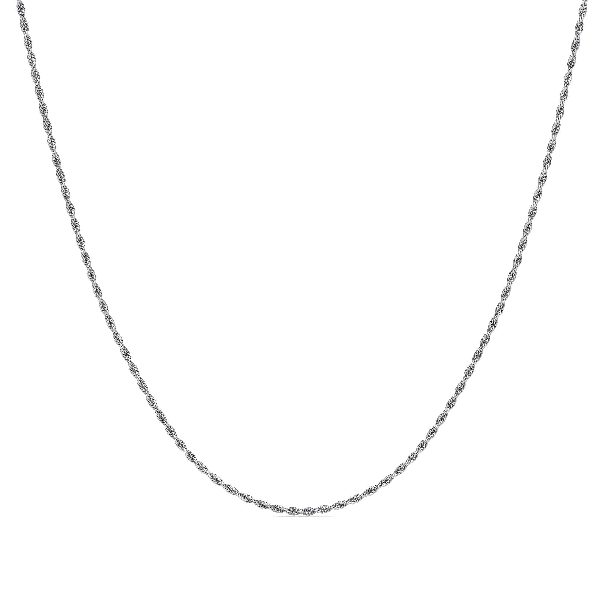 Cadena De Plata 925 Torsal De 45 Cm Calibre 1.30 Mm