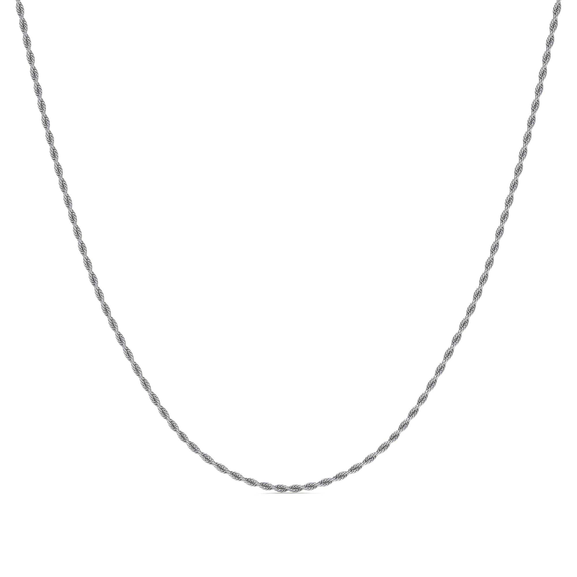 Cadena De Plata 925 Torsal De 45 Cm Calibre 1.30 Mm