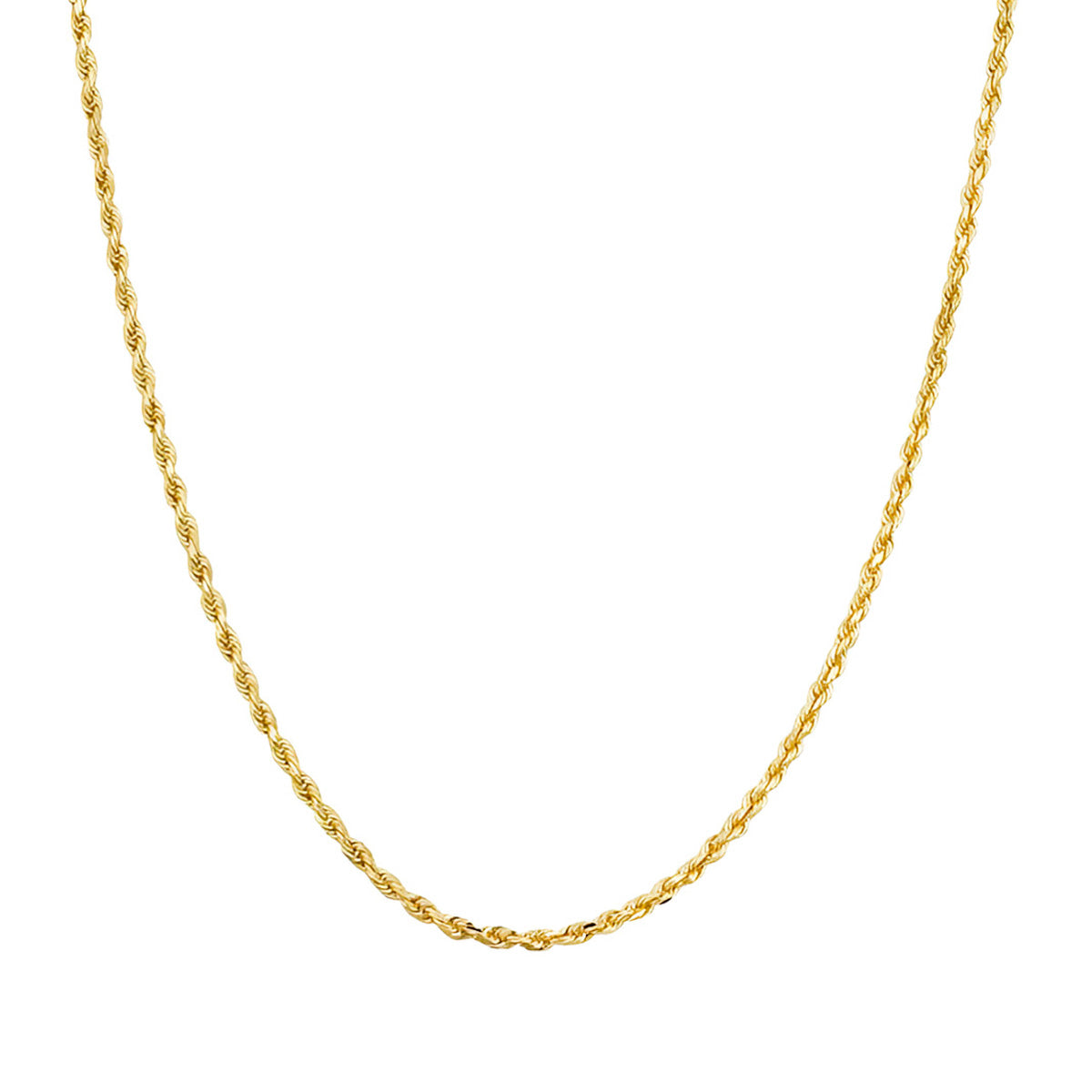 Cadena Torsal De Oro Italiano 14k, Calibre 2.1mm, 55 Cm