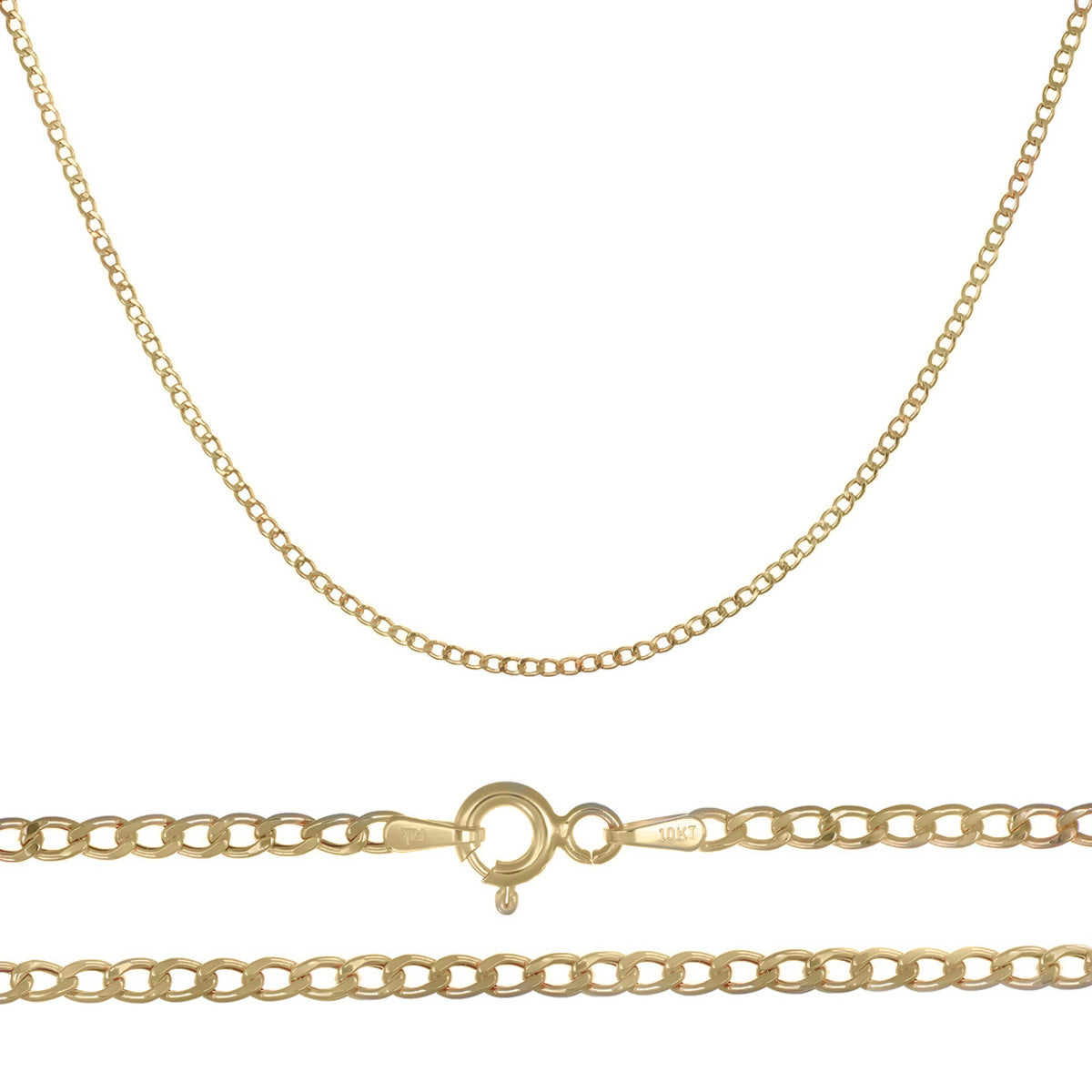 Cadena Italiana De 14k, Estilo Cubana, Calibre 2mm, De 50cm