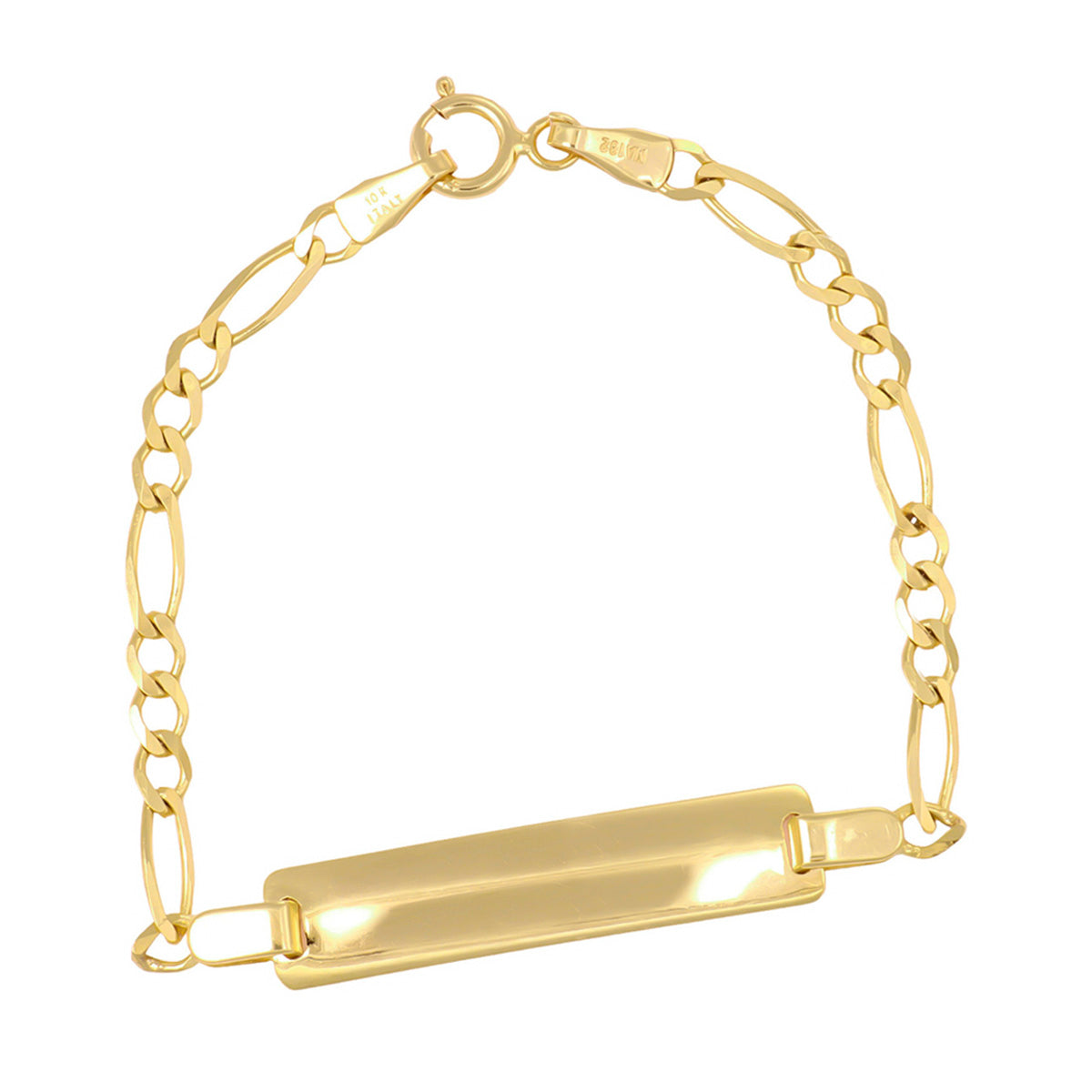 Esclava Italiana Figaro 3x1 De 10 Quilates 2.7mm, 12cm