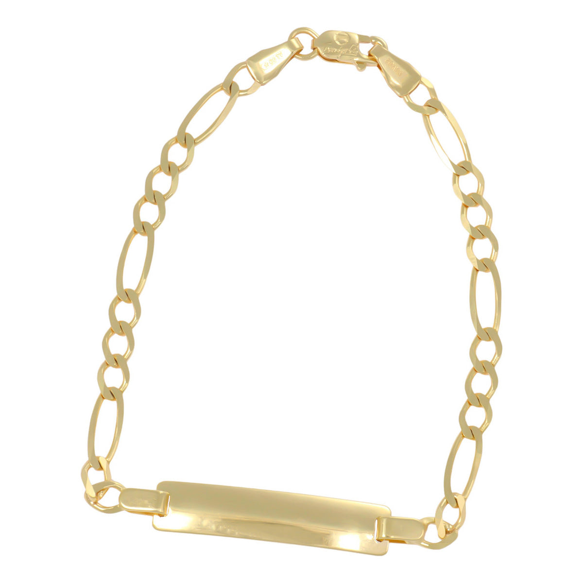 Esclava Italiana Figaro 3x1 De 10 Quilates 3.5mm, 16cm