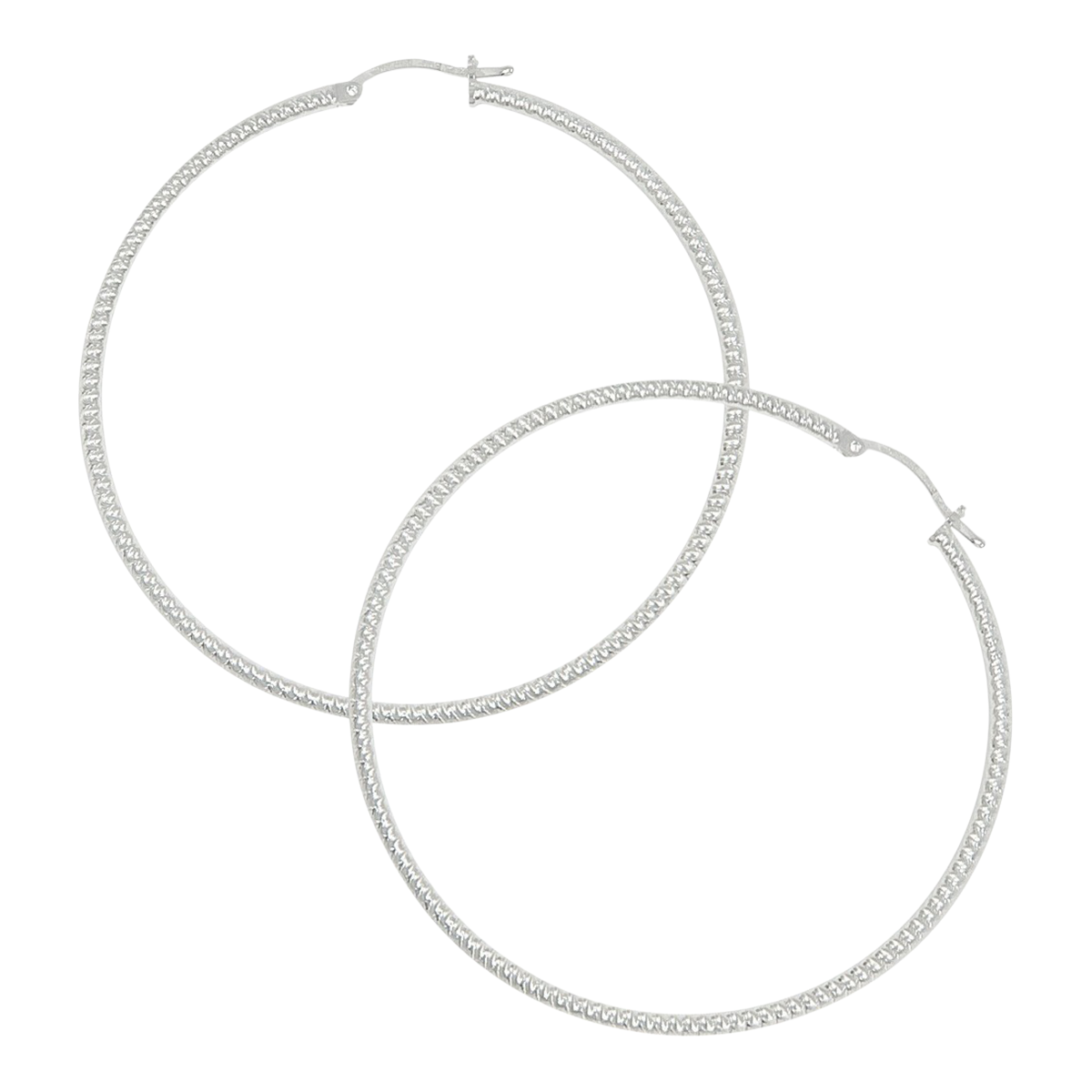 Arete Arracada Diamantada De Plata Ley 925 Para Mujer Candy 55 mm