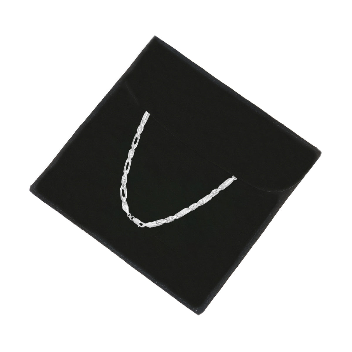 925 Silver Torsal Figaro Chain 3x1 55cm Caliber 7.5mm