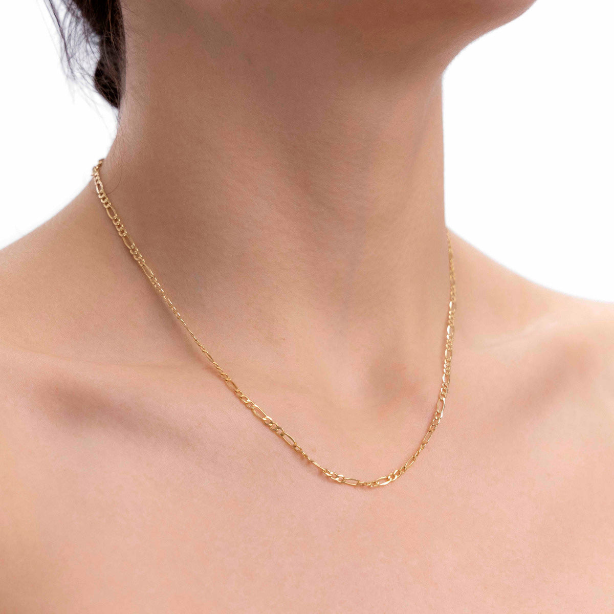 10K Hollow Figaro Italian Chain 2.6mm, 45cm