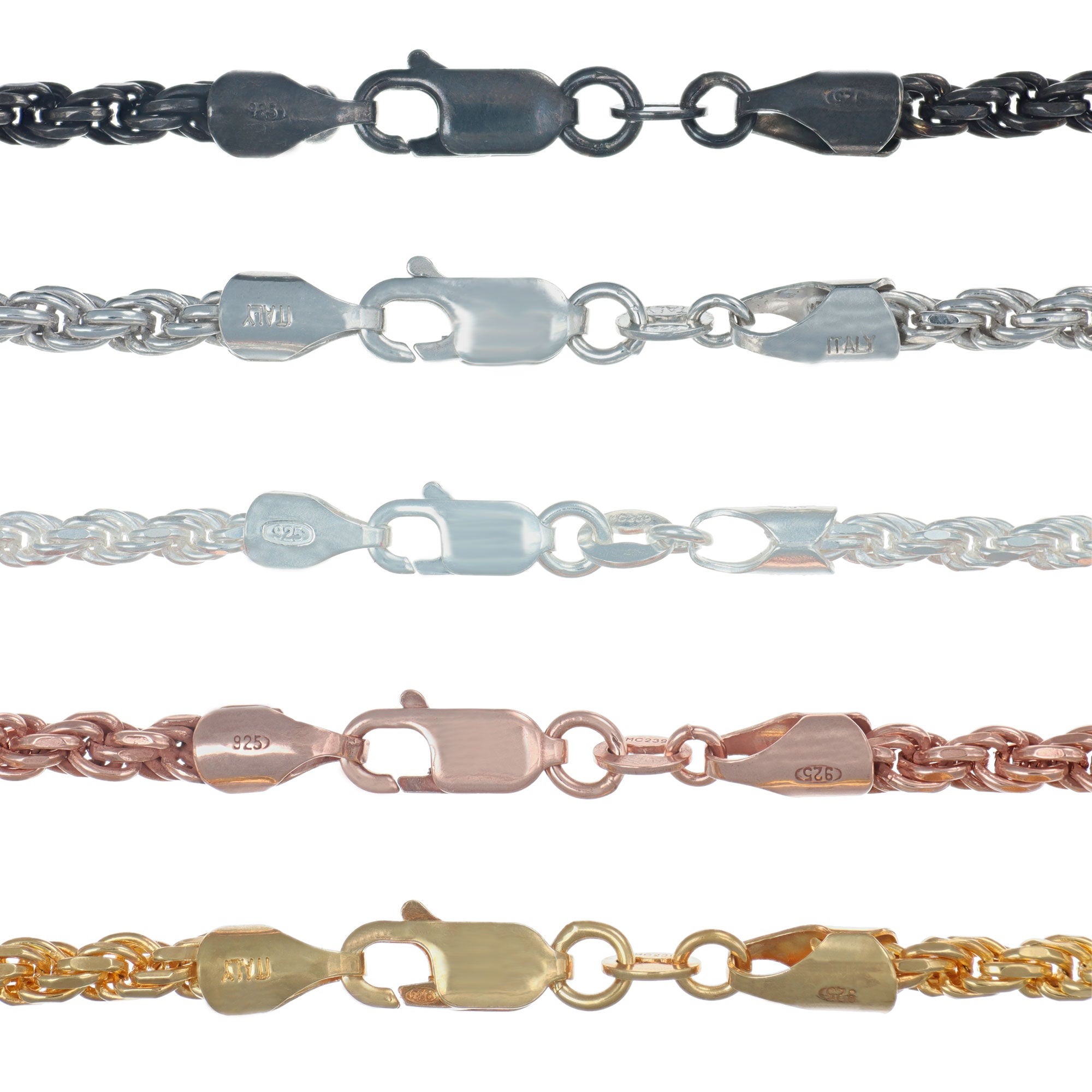 925 Silver Torsal Style Chain 60 cm Gauge 3.3 mm