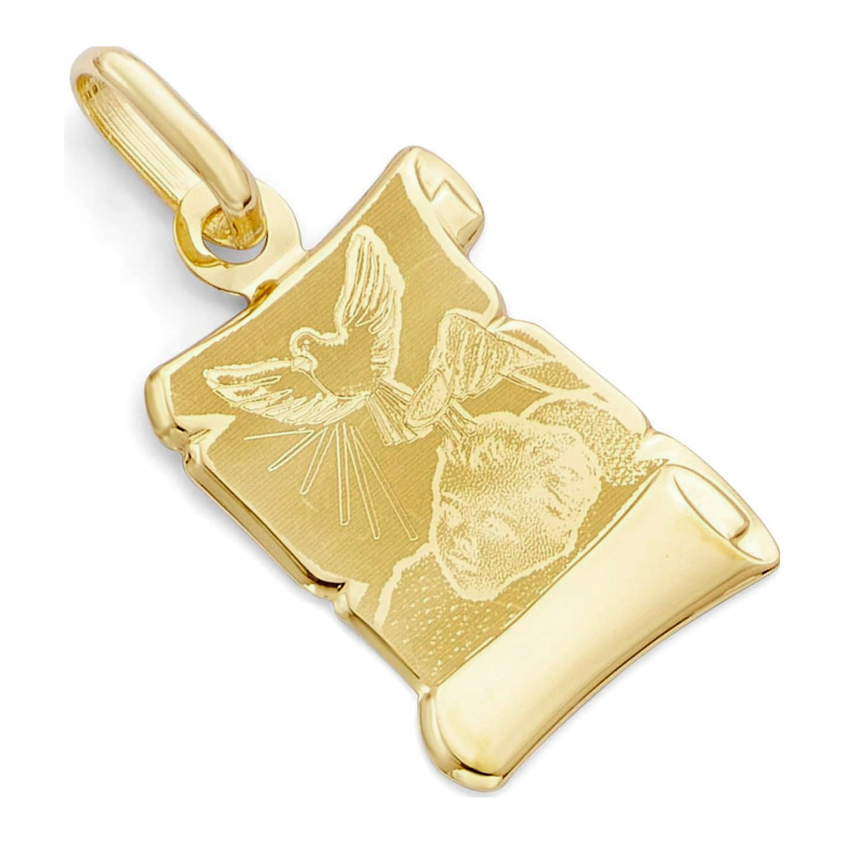 Medalla De Bautizo Italiana De Oro De 10k