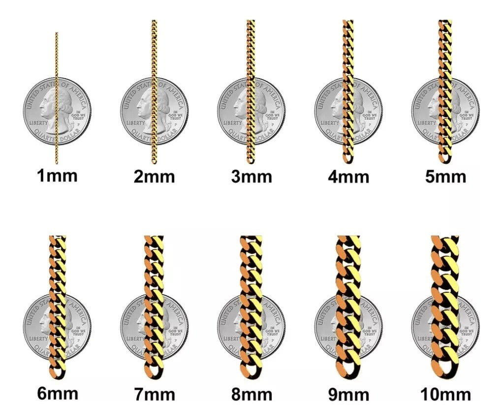 Cadena De Oro Hombre Italiano Torsal 10k Calibre 1.9mm