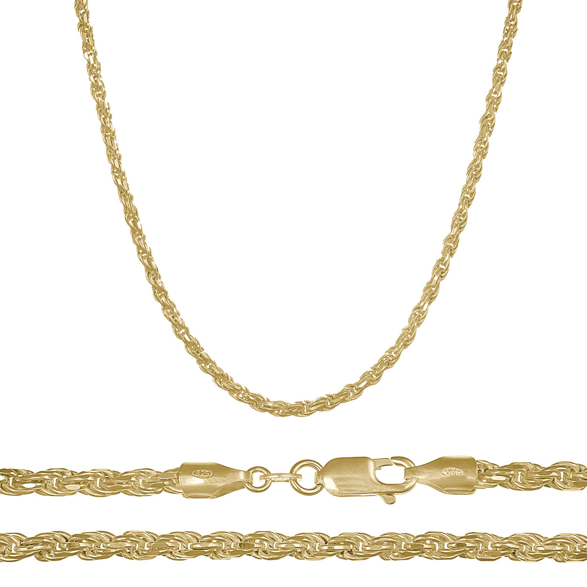 925 Silver Torsal Style Chain 60 cm Gauge 3.3 mm