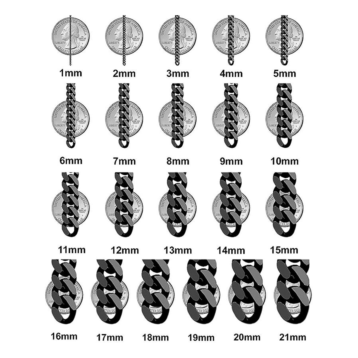 925 Silver Chain 3x1 Figaro Style 50 cm Gauge 6.1mm