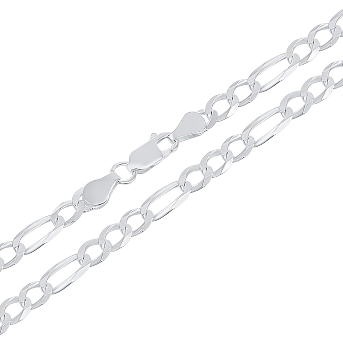 925 Silver Chain 3x1 Figaro Style 50 cm Gauge 6.1mm