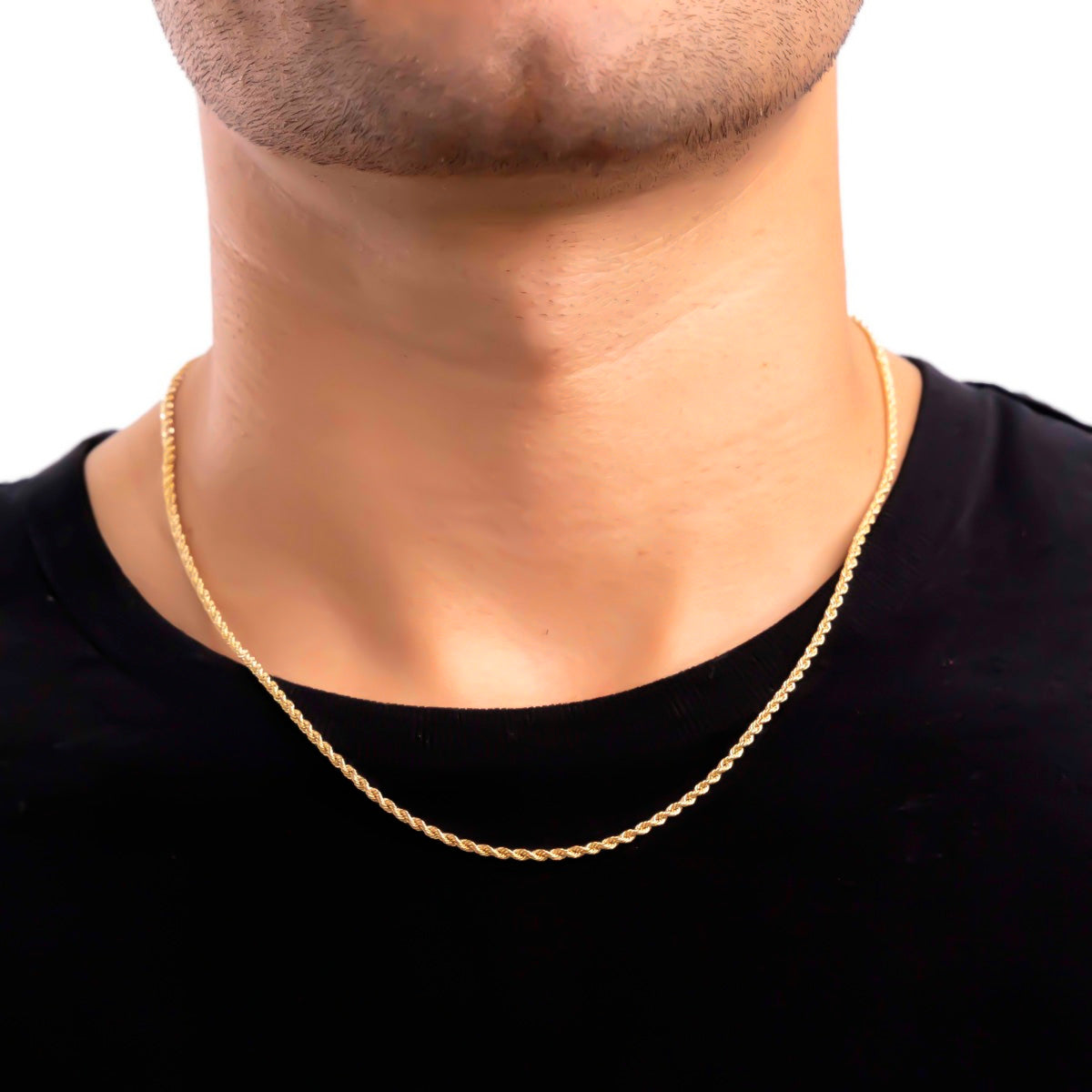 14k Italian Gold Torsal Chain, 2.1mm Gauge, 50 Cm