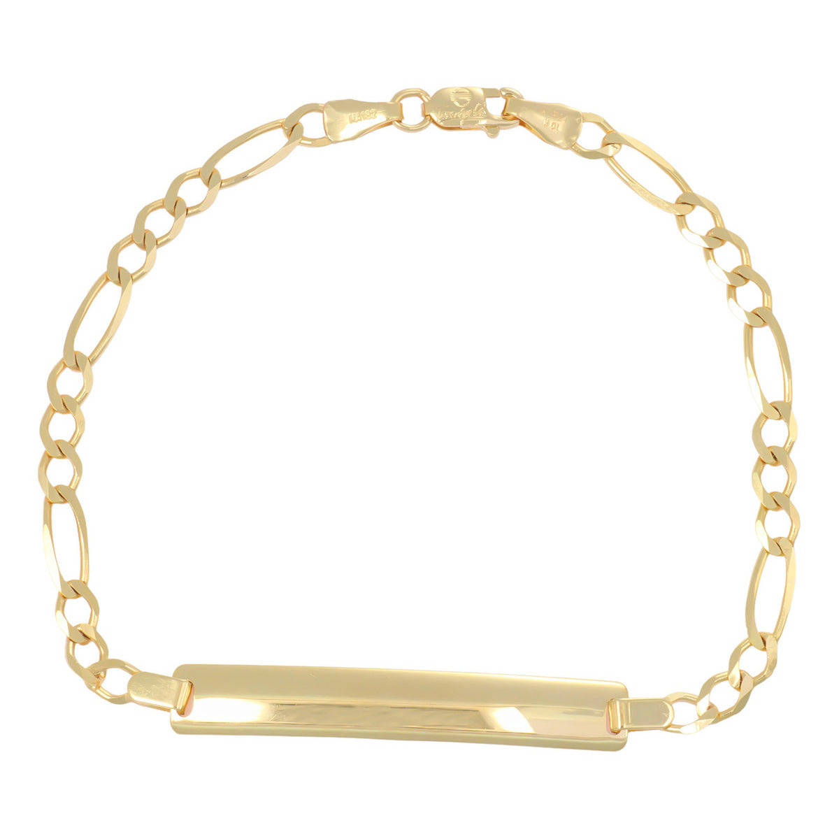 Esclava Italiana Figaro 3x1 De 10 Quilates 3.5mm, 18cm