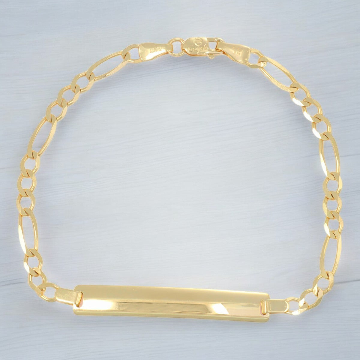 Esclava Italiana Figaro 3x1 De 10 Quilates 3.5mm, 18cm