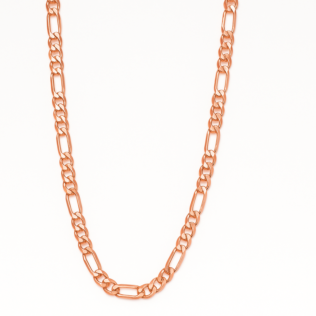 925 Silver Chain 3x1 Figaro Style 55 cm Gauge 5.1mm