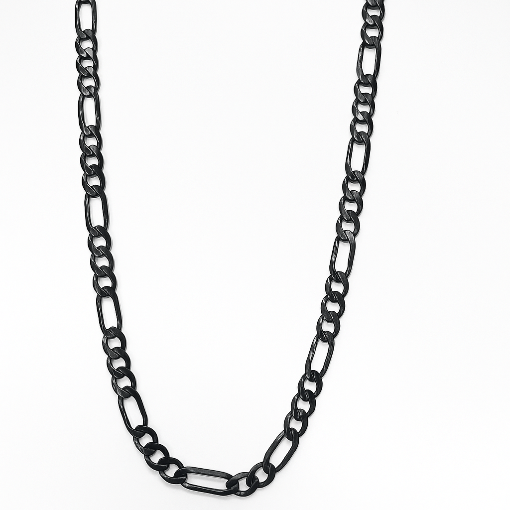 925 Silver Chain 3x1 Figaro Style 55 cm Gauge 5.1mm