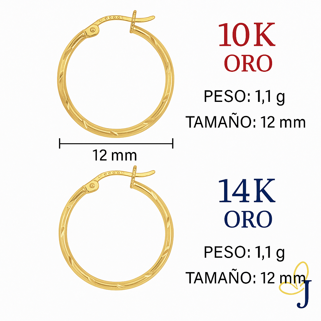 Arete Arracada Con Diamantado Cordon Blue De Oro