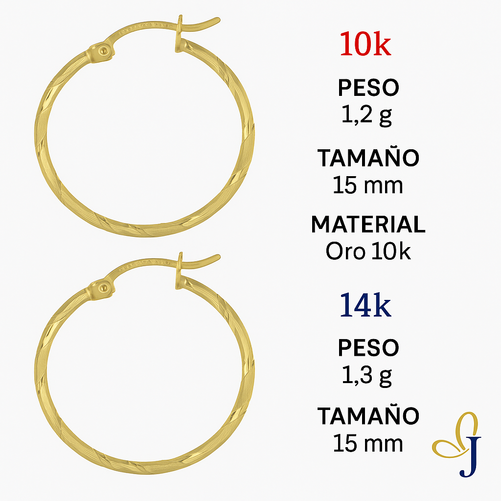 Arete Arracada Con Diamantado Cordon Blue De Oro