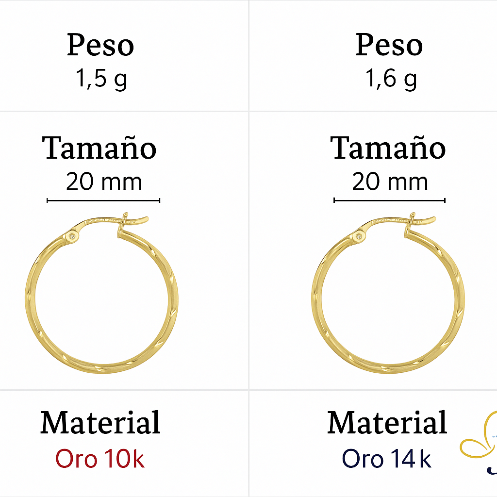 Arete Arracada Con Diamantado Cordon Blue De Oro