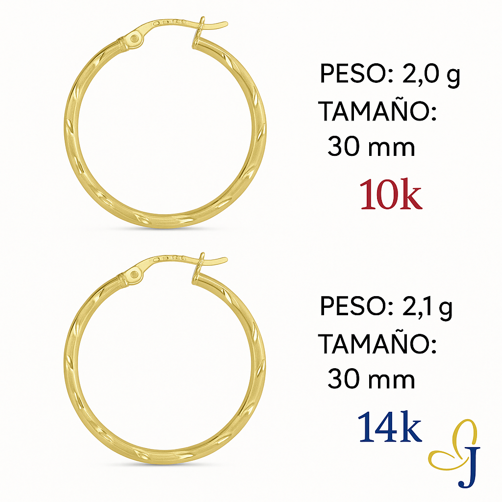 Arete Arracada Con Diamantado Cordon Blue De Oro