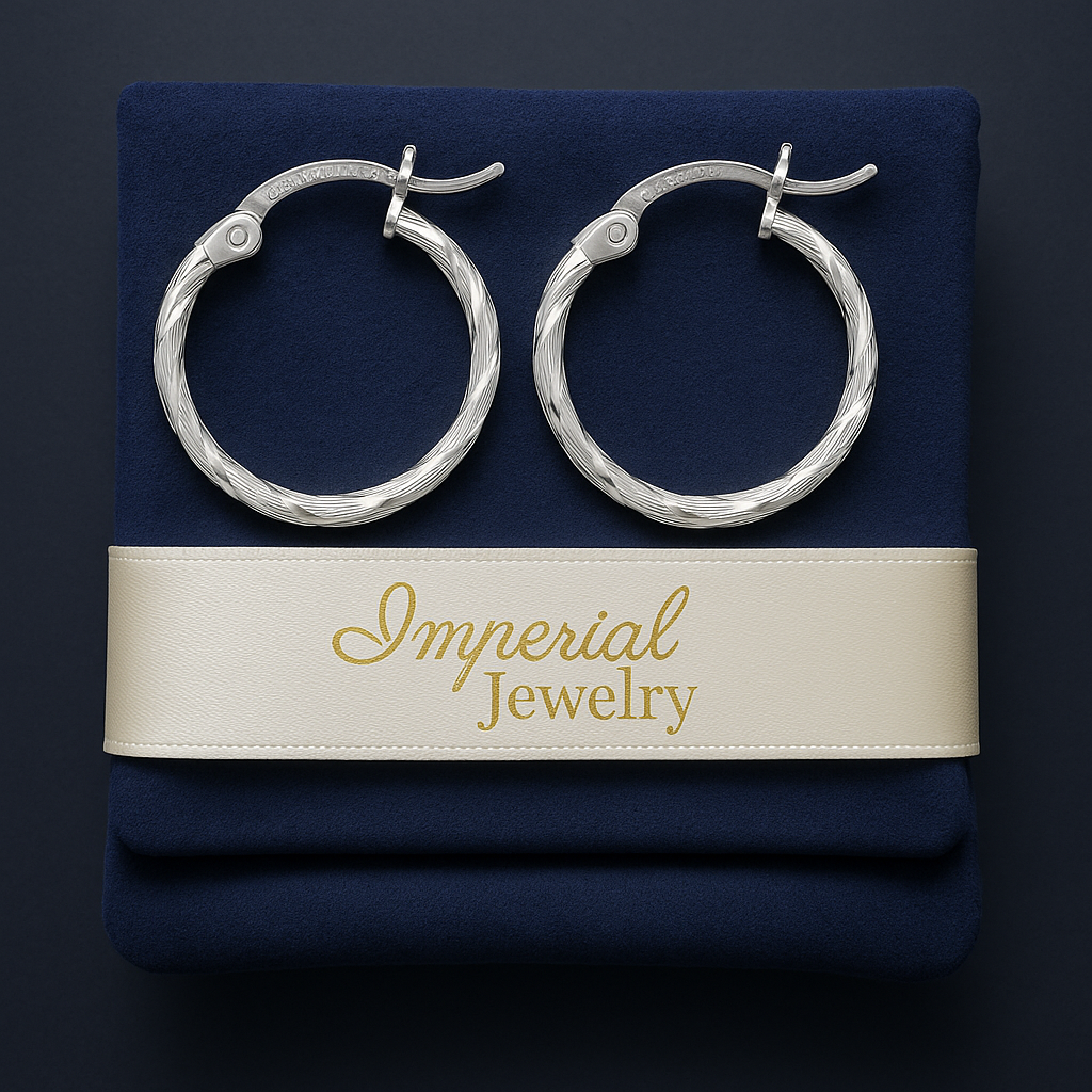 Arete Arracada Diamantada De Plata 925 Para Mujer Cordon Blue