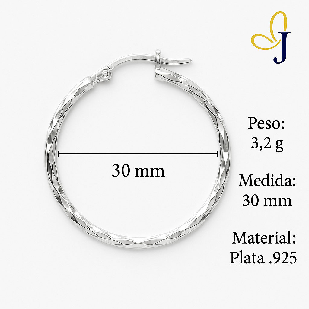 Arete Arracada Diamantada De Plata Ley 925 Para Mujer Confeti