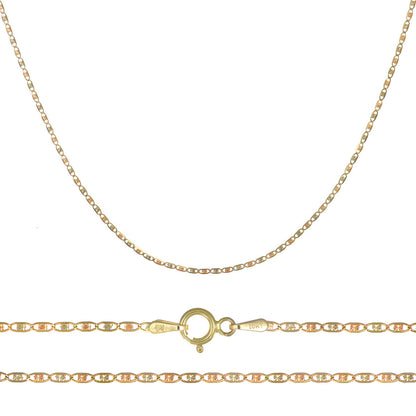 Cadena Valentino De Oro Italiano 14k, Calibre 1.5 Mm, 45cm