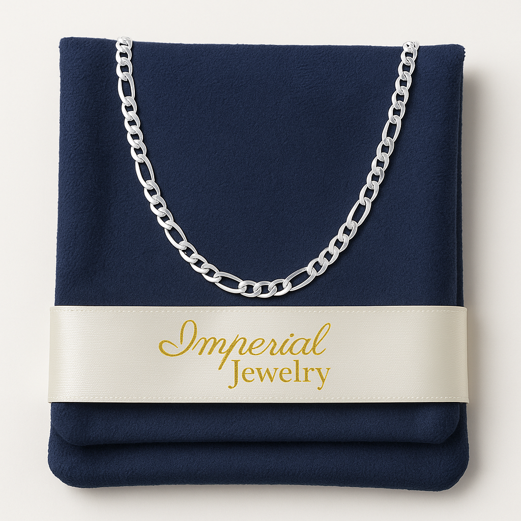 925 Silver Chain 3x1 Figaro Style 50 cm Gauge 6.1mm