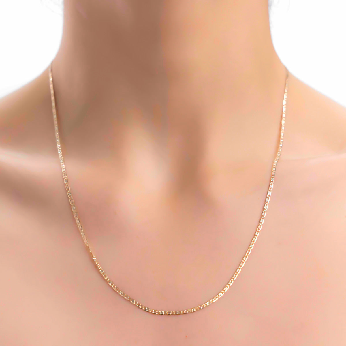 Italian 14k Gold Valentino Chain, Gauge 2.6 Mm, 55cm