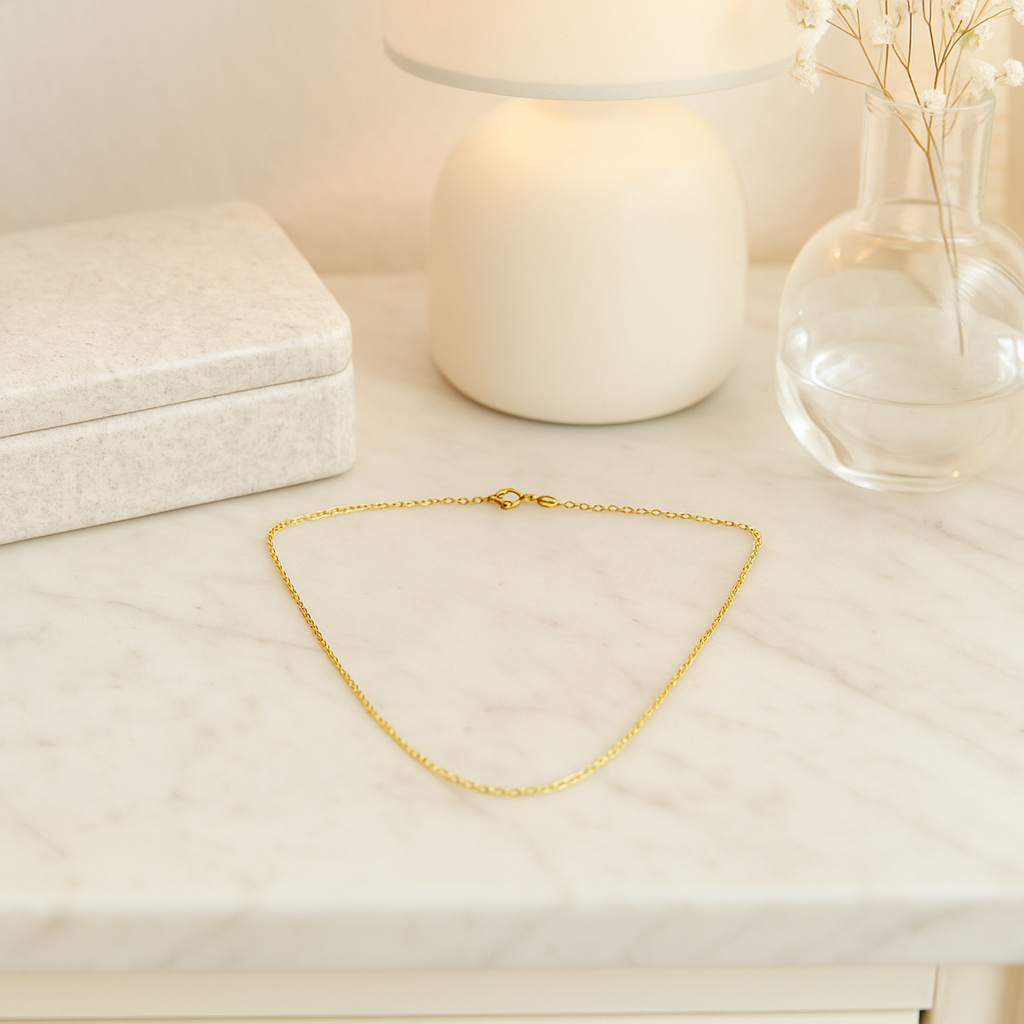 10k Rolo Gold Chain 55cm Gauge 0.7mm